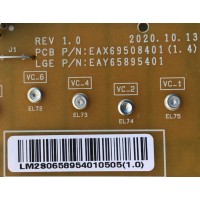 FUENTE DE PODER PARA TV LG / NUMERO DE PARTE EAY65895401 / EAX69508401 / LGP50-21UL6 / EPCC15CB1A / 3PCR02848A / 65895401 / EAX69508401(1.0) / PANEL SEL500W0(HD0-B00) / MODELO 50NANO80UPA / 50NAN080UPA / 50NANO80UPA.BUSSLJM